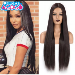 Peluca Semi LaceFront Café...