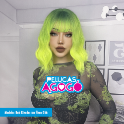 Peluca Mediana Ond Verde...