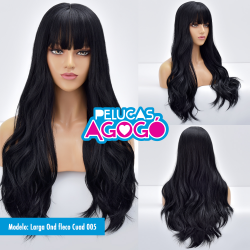 Peluca Larga Ond Negra con...