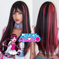 Peluca Larga Lacia Negro...